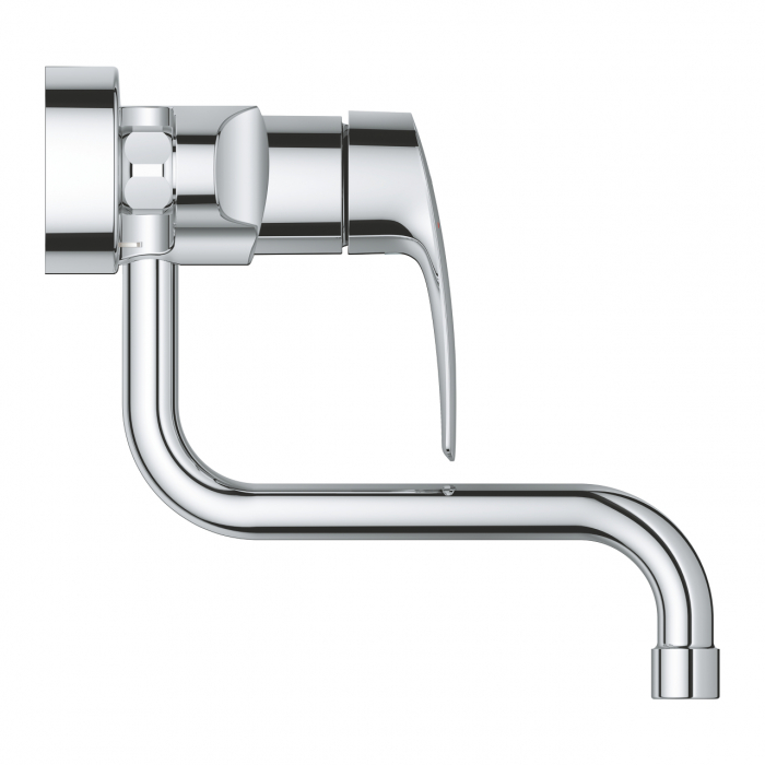 Baterie bucatarie pipa 216 mm cromata furtunuri flexibile Grohe Eurosmart New [2]