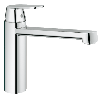 Baterie bucatarie monocomanda 1/2 cartus ceramic pipa medie pivotanta 140 limitator debit Crom Grohe Eurosmart Cosmopolitan [2]