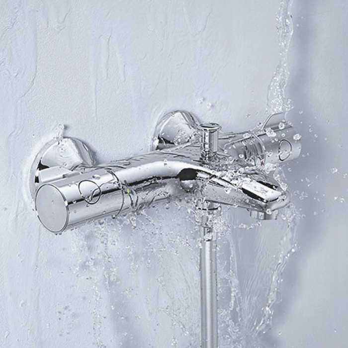 Baterie cada cu termostat cartus termostatat filtru impuritati diverter cromata Grohe Grohtherm 800 [3]