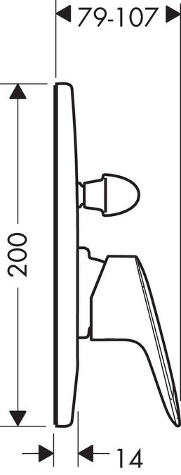 Baterie cada - dus Hansgrohe Logis montaj incastrat corp ingropat inclus [2]