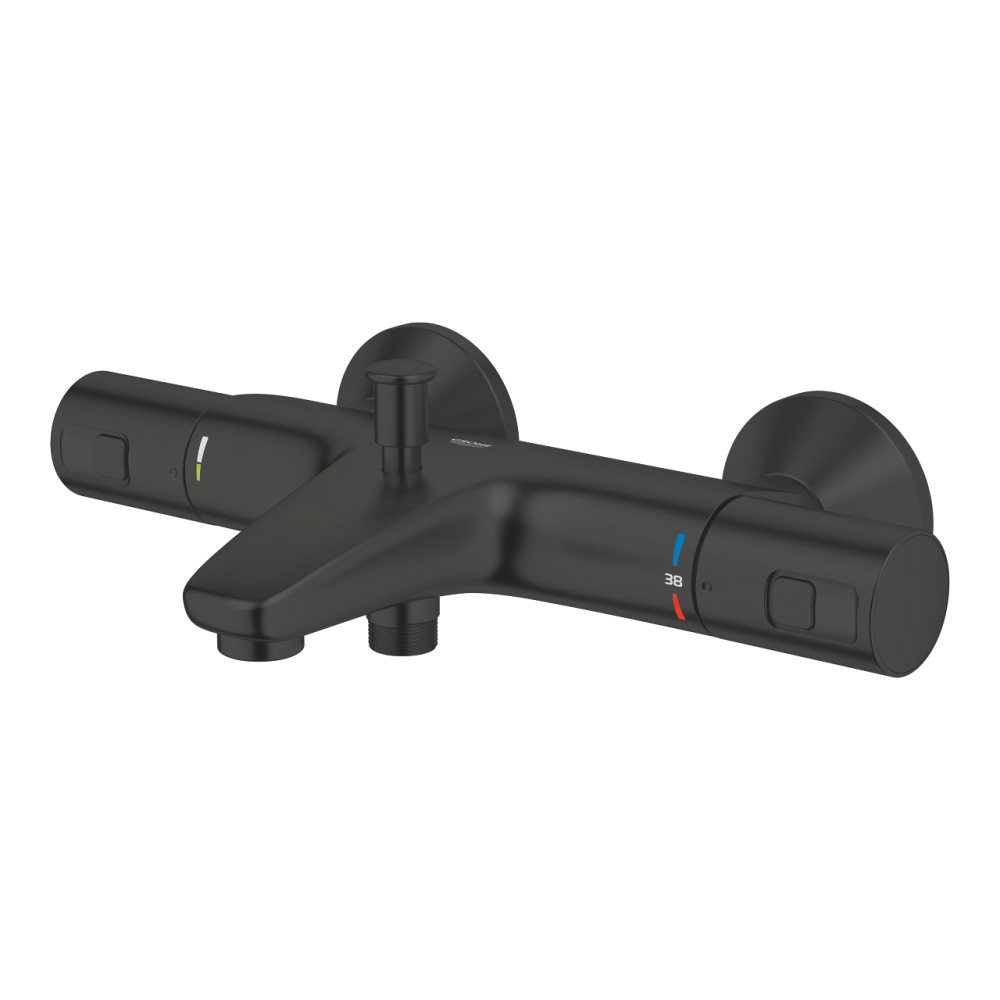 Baterie cada Grohe Precision Start termostat, dubla comanda, diverter, protectie anti-reflux, protectie anti-oparire, sistem anti-calcar, montare pe perete, negru [2]