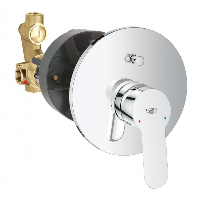 Baterie de cada/dus montaj incastrat cromata Grohe BauEdge [1]