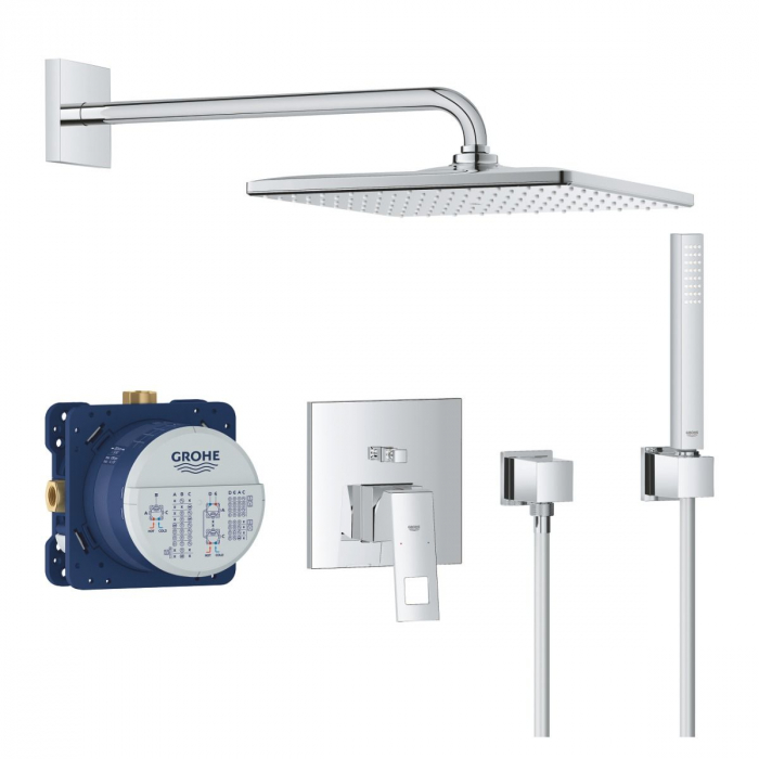 Sistem dus montaj incastrat para dus 31 cm corp incastrat inclus Grohe Cube Perfect Shower [1]