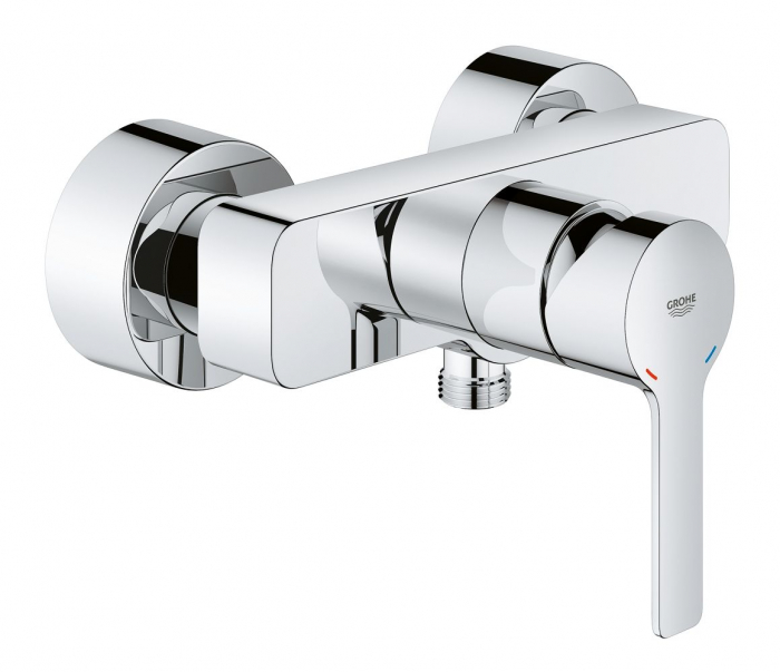 Baterie dus montare perete cartus ceramic cromata Grohe Lineare [1]