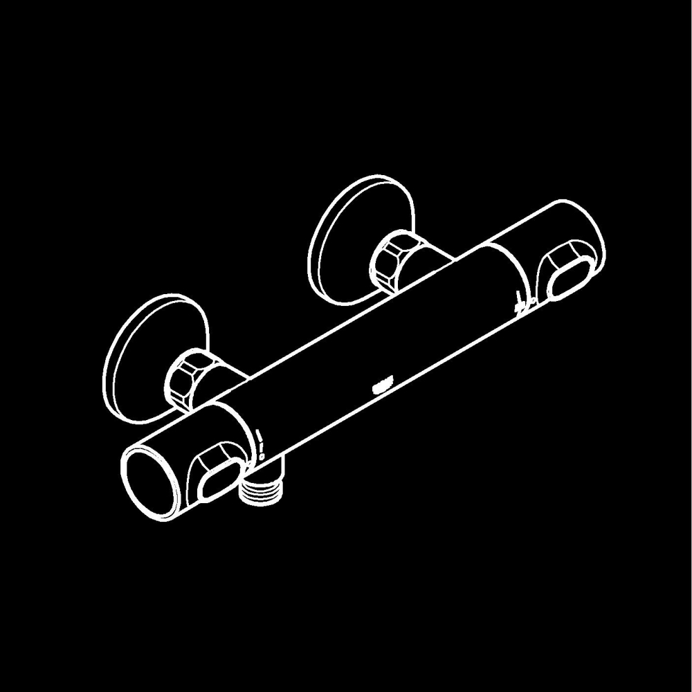 Baterie dus Grohe Precision cu termostat, cartus ceramic, montare pe perete, anit-oparire, negru mat [9]