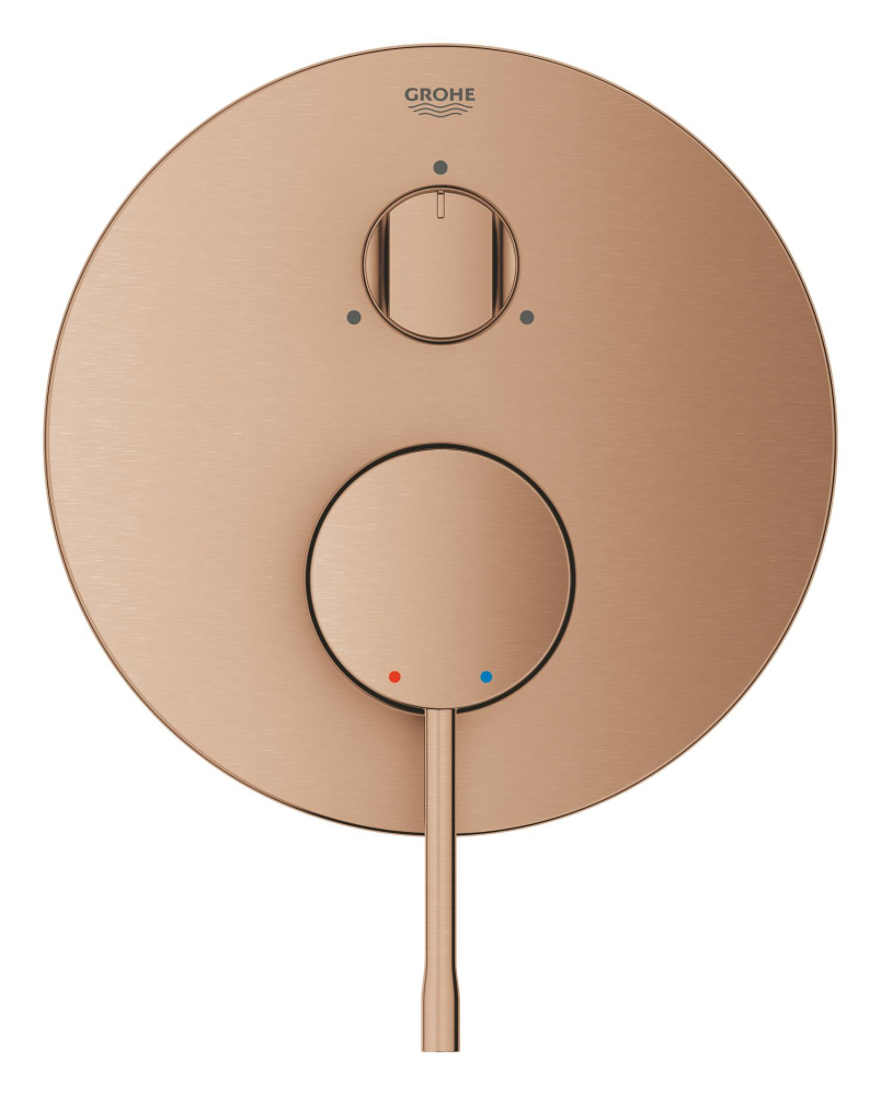 Baterie dus Grohe Essence incastrata, 3 iesiri, diverter, cartus ceramic, cupru mat [3]