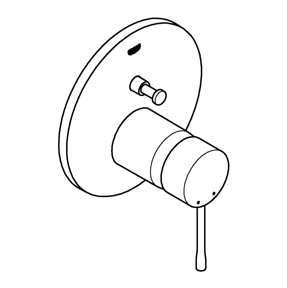 Baterie dus Grohe Essence monocomanda, incastrata, 2 iesiri, cartus ceramic, necesita corp instalare, cupru mat [5]