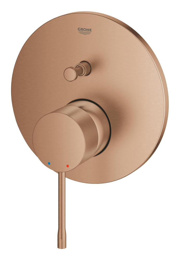 Baterie dus Grohe Essence monocomanda, incastrata, 2 iesiri, cartus ceramic, necesita corp instalare, cupru mat [4]