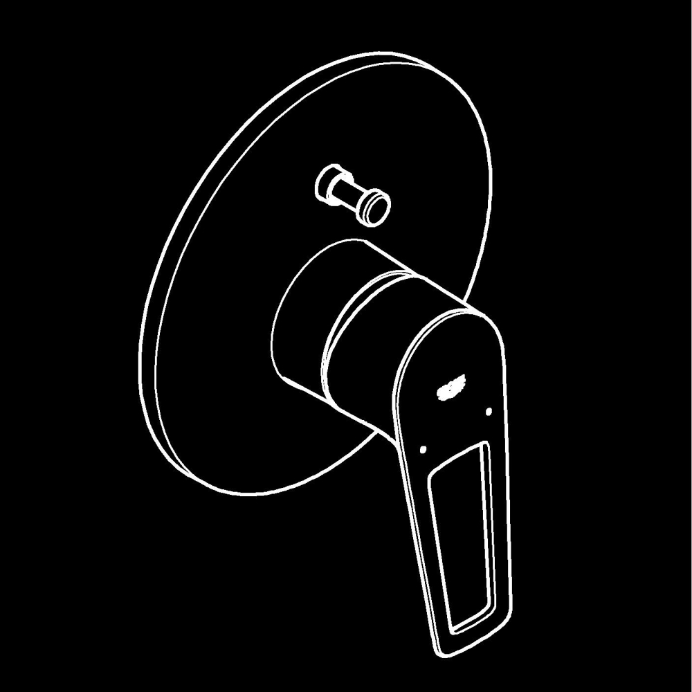 Baterie dus Grohe BauLoop 250 mm, 1 pulverizare, anti-calcar, crom [6]