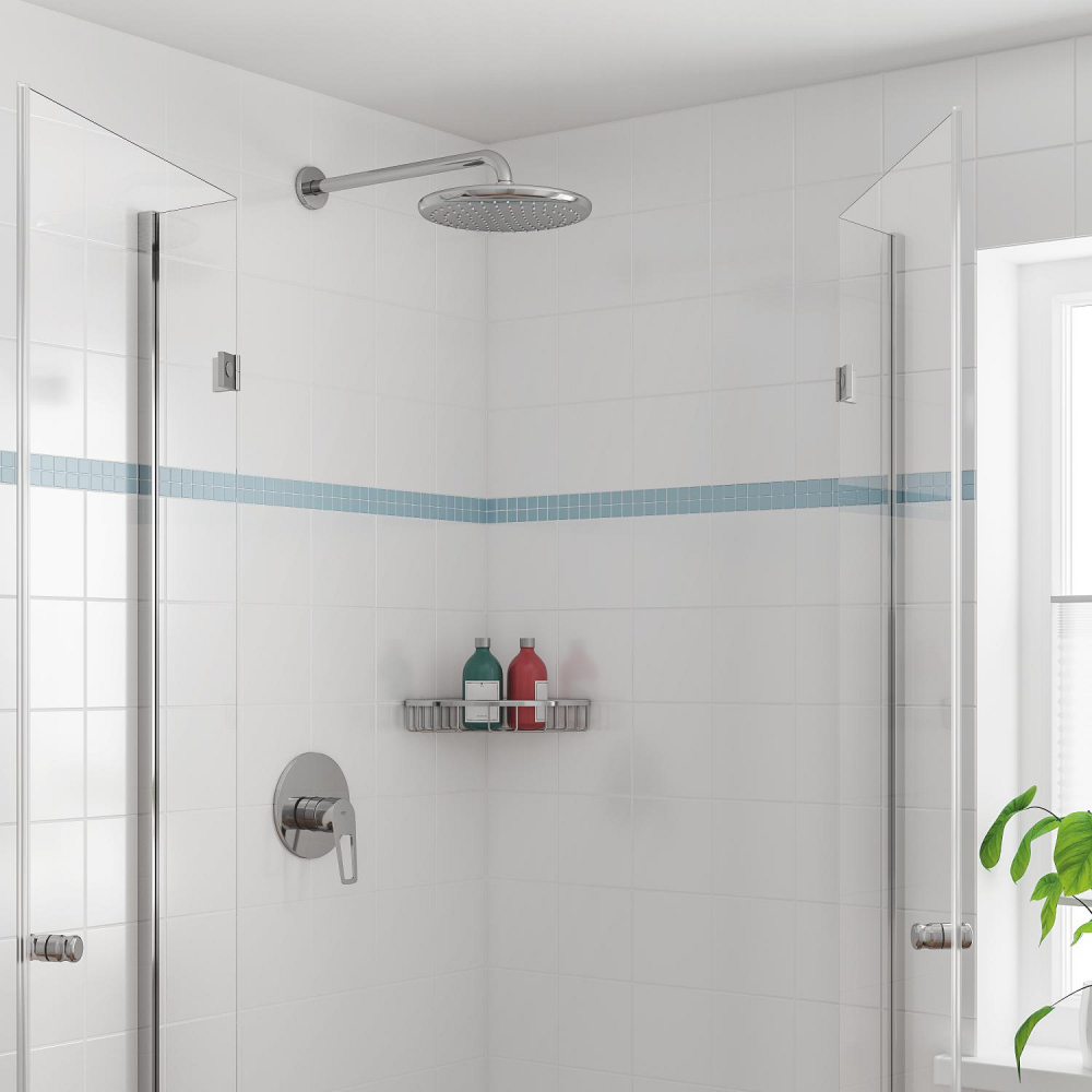 Baterie dus Grohe BauLoop incastrata, 2 intrari, 1 iesire, cartus ceramic, crom [8]