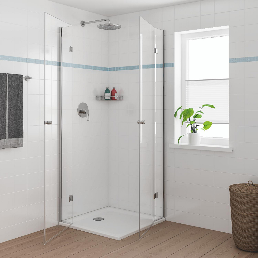 Baterie dus Grohe BauLoop incastrata, 2 intrari, 1 iesire, cartus ceramic, crom [4]