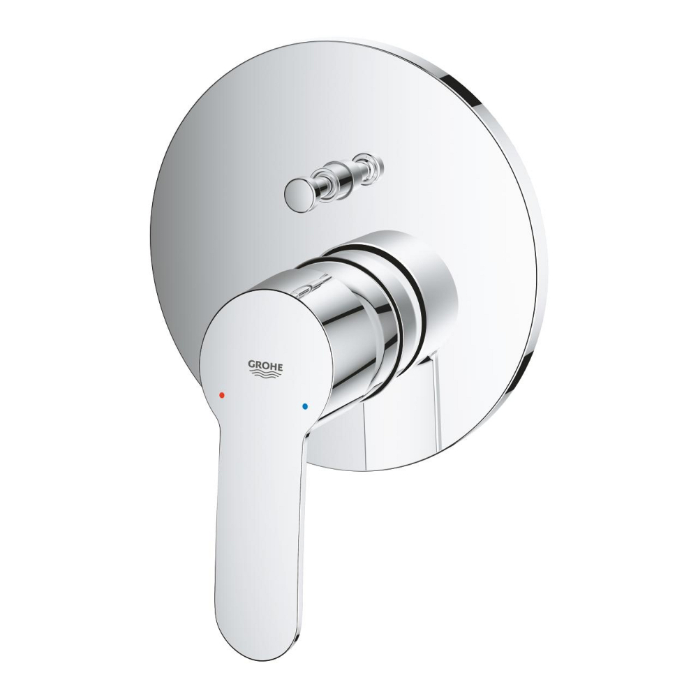 Baterie dus Grohe Eurostyle Cosmopolitan montare pe perete, incastrata, diverter, necesita corp instalare, levier metalic, crom [3]