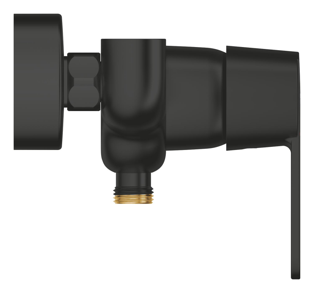 Baterie dus Grohe Get monocomanda, aparent, cartus ceramic, limitator, negru mat [4]