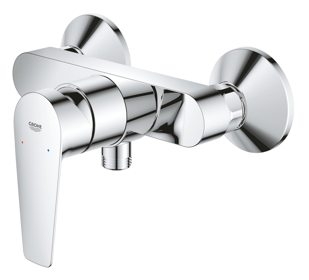 Baterie dus Grohe StartEdge montare pe perete, monocomanda, cartus ceramic, limitator de debit, crom [5]