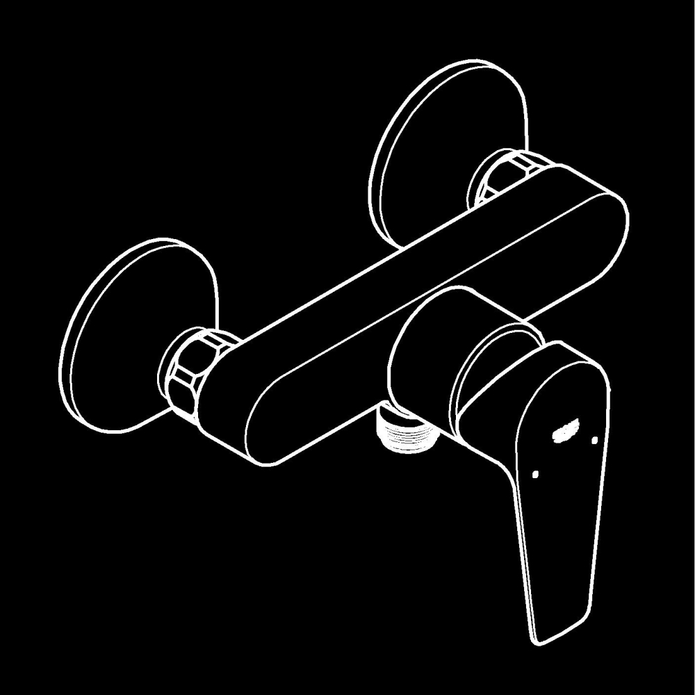 Baterie dus Grohe StartEdge monocomanda, levier metalic, cartus ceramic, negru mat [9]