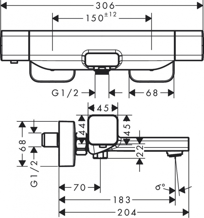 Baterie cada termostatata Hansgrohe Ecostat E [2]