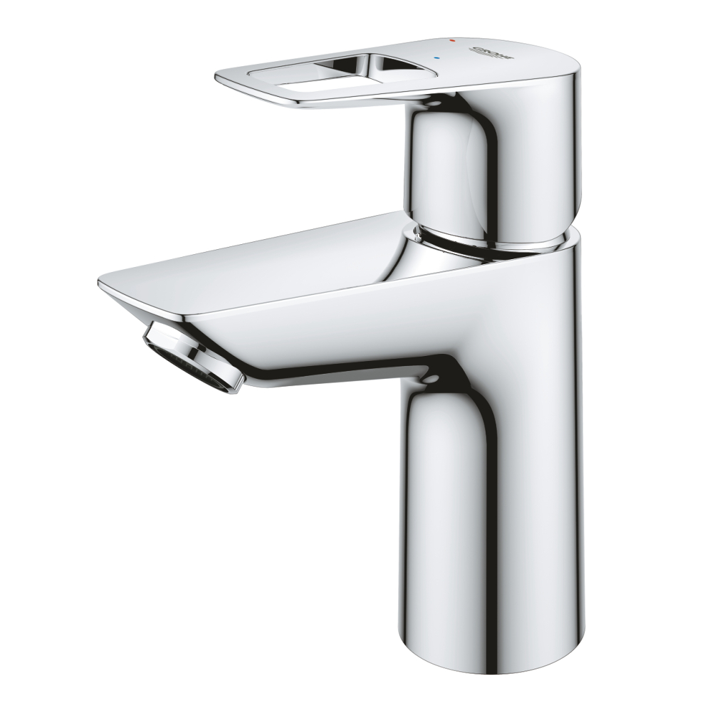 Baterie lavoar Grohe BauLoop S pornire pe rece, cartus ceramic, evacuare cu apasare, crom [4]