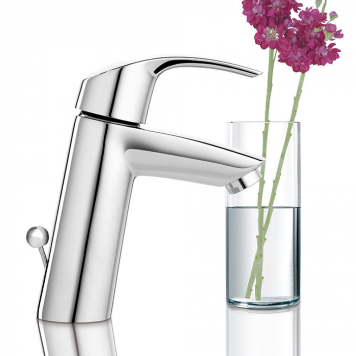 Baterie lavoar cartus ceramic set evacuare cu tija aerator marimea M Grohe Eurosmart [1]