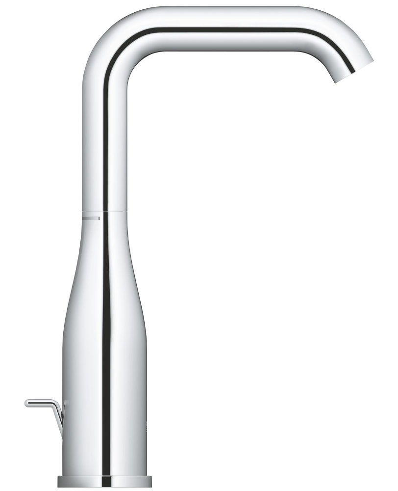 Baterie lavoar Grohe Essence L 1/2", monocomanda, levier metalic, cartus ceramic, limitator de temperatura, evacuare cu apasare, crom [4]