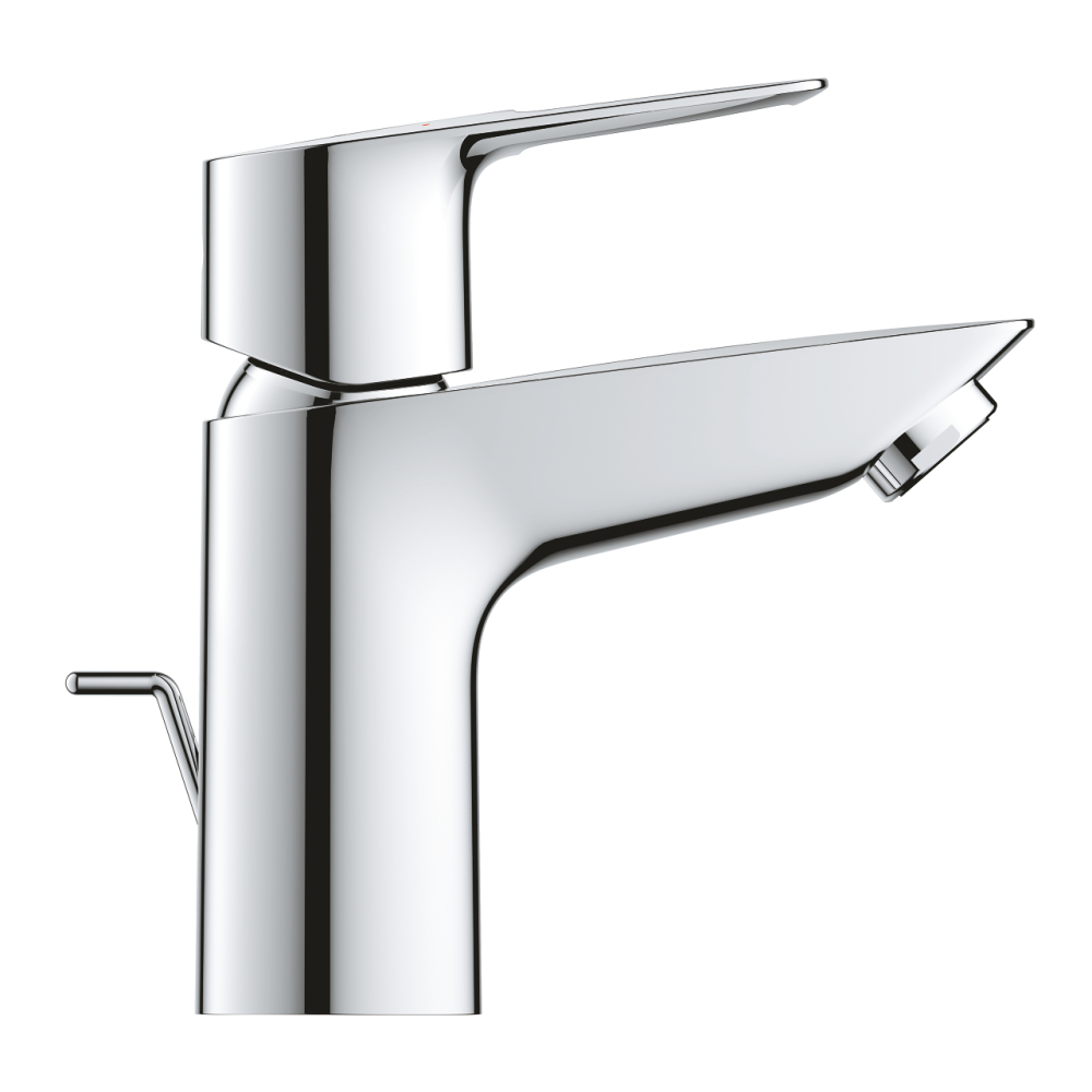Baterie lavoar Grohe BauLoop S monocomanda 3/8'' cartus ceramic, set evacuare cu tija, crom [3]