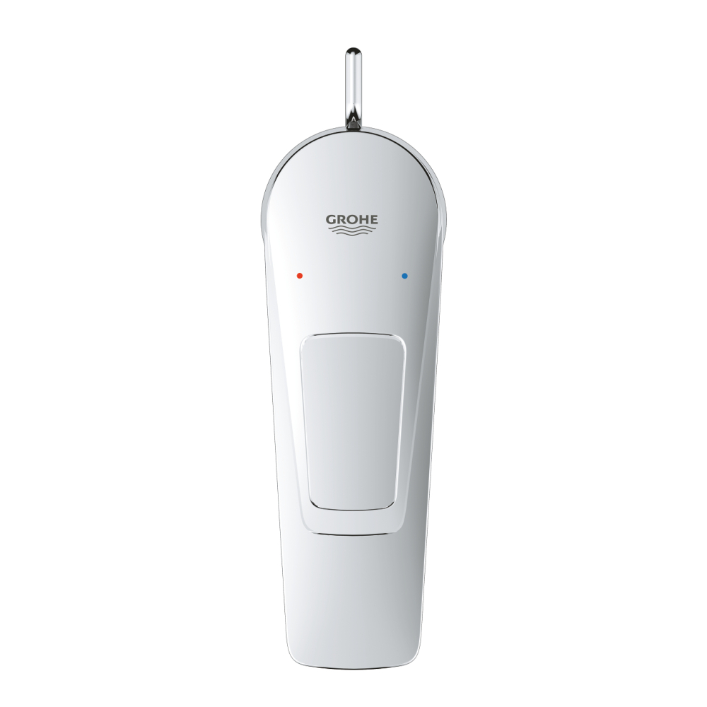 Baterie lavoar Grohe BauLoop S monocomanda 3/8'' cartus ceramic, set evacuare cu tija, crom [2]