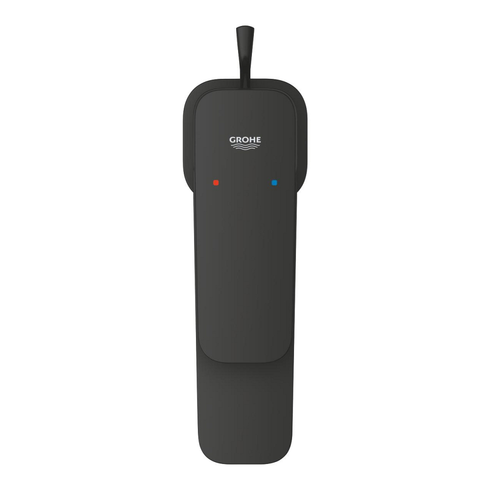 Baterie lavoar Grohe Concetto SilkMove S monocomanda, set evacuare cu tija, cartus ceramic, negru mat [4]