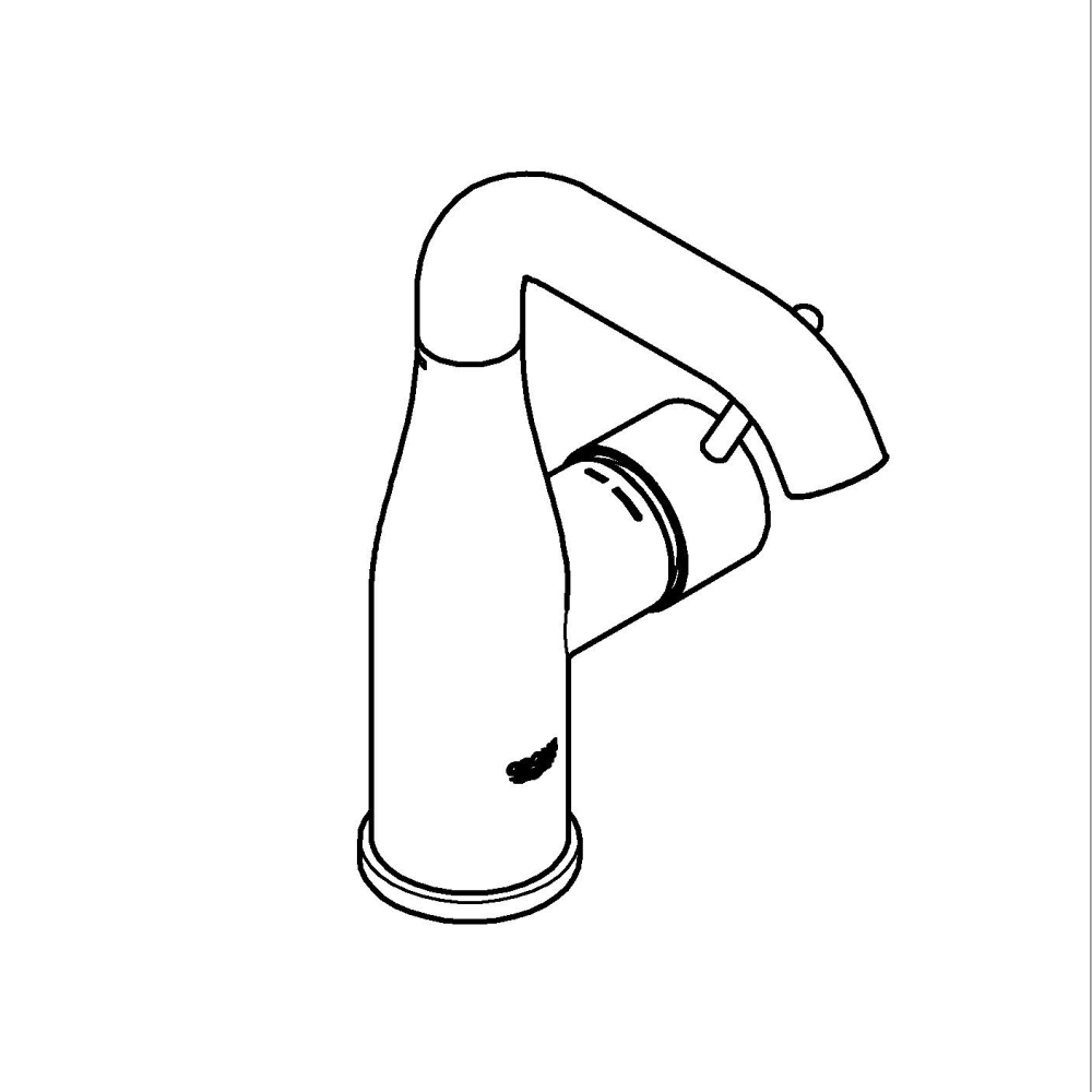 Baterie lavoar Grohe Essence M monocomanda,, cartus ceramic, fara set evacuare, crom [7]