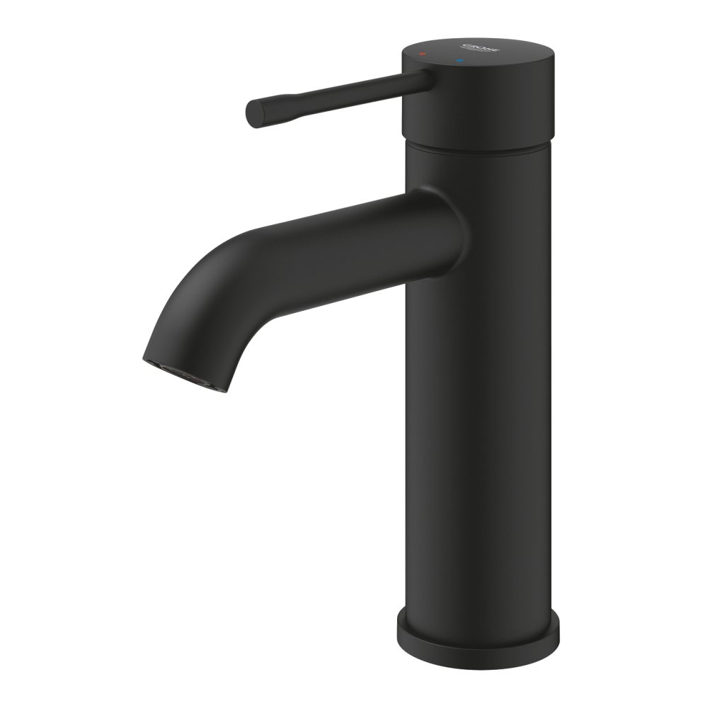 Baterie lavoar Grohe Essence S 1/2" monocomanda, cartus ceramic, limitator de temperatura, evacuare cu apasare, negru [3]