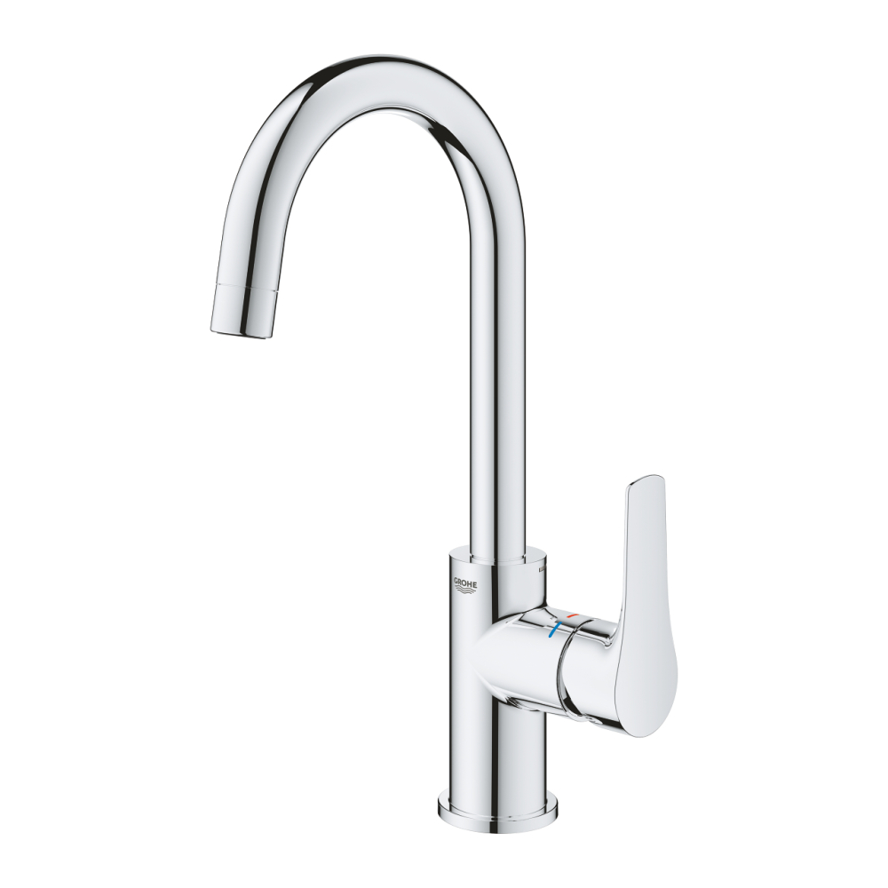 Baterie lavoar Grohe Eurosmart L monocomanda, cartus ceramic, pipa pivotanta, set evacuare cu apasare, crom [4]