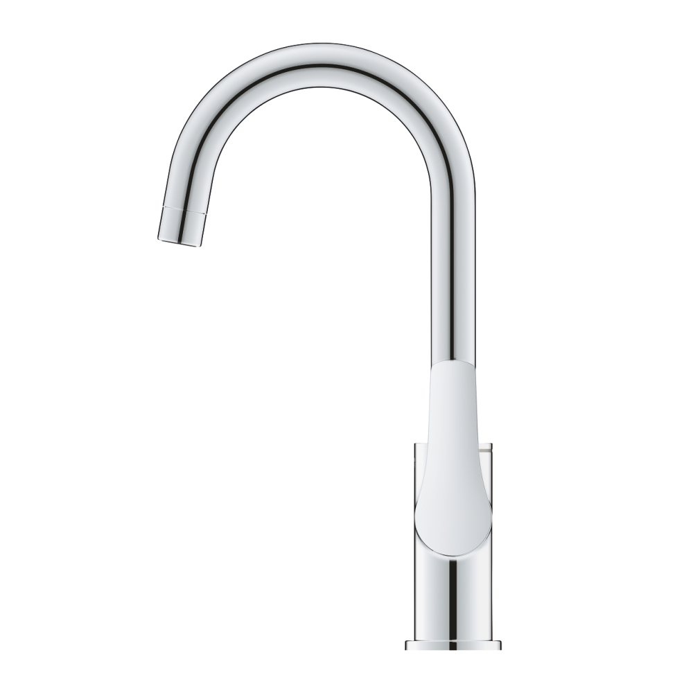 Baterie lavoar Grohe Eurosmart L monocomanda, cartus ceramic, pipa pivotanta, set evacuare cu apasare, crom [2]