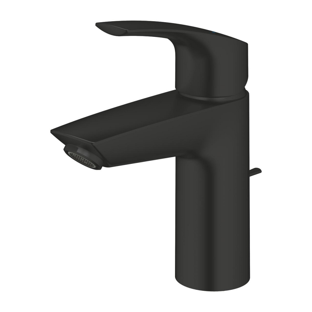 Baterie lavoar Grohe Eurosmart SilkMove S monocomanda, cartus ceramic, set evacuare cu tija, negru [3]
