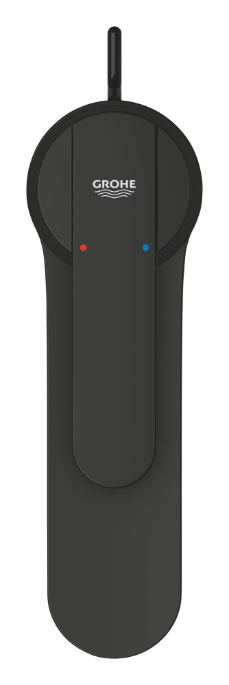 Baterie lavoar Grohe Get M 3/8'' monocomanda, cartus ceramic, set evacuare cu tija, negru mat [5]