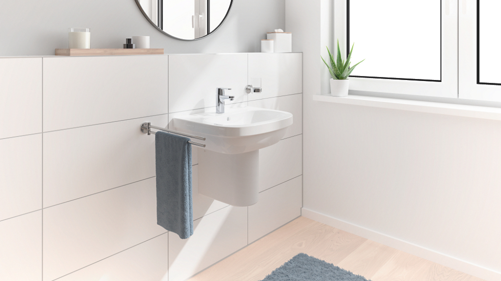 Baterie lavoar Grohe Get S monocomanda, cartus ceramic, evacuare cu apasare, crom [3]