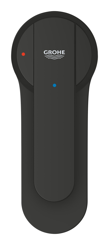 Baterie lavoar Grohe Get S monocomanda, cartus ceramic, evacuare cu apasare, negru mat [2]