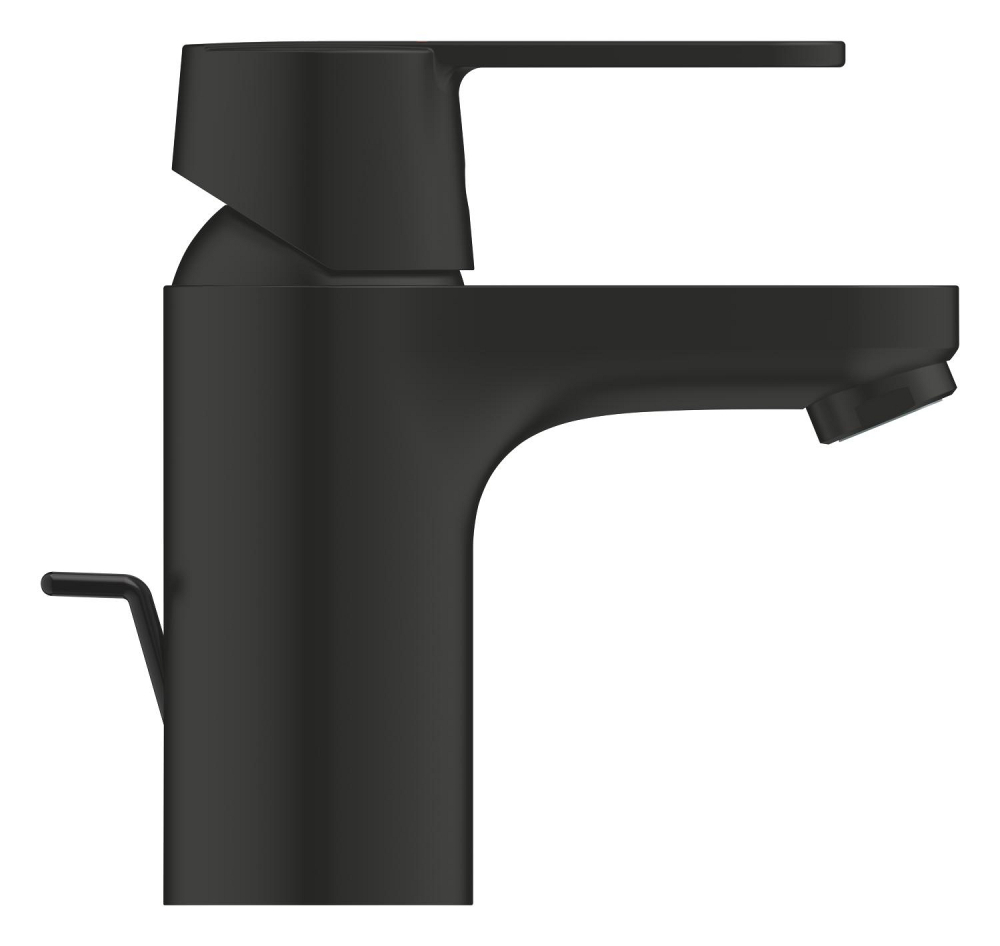 Baterie lavoar Grohe Get S cartus ceramic, limitator, set evacuare cu tija, negru mat [3]