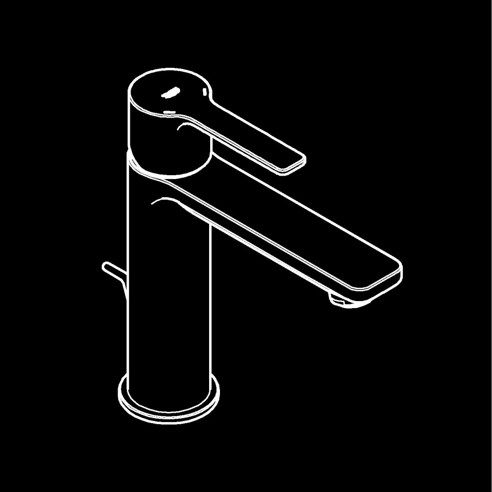 Baterie lavoar Grohe Lineare New S monocomanda, evacuare cu tija, auriu lucios [4]