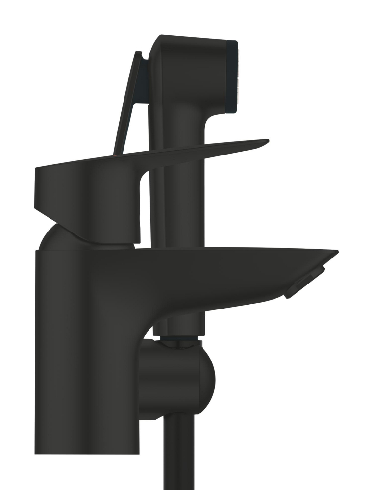 Baterie lavoar Grohe cu set dus Grohe StartEdge M monocomanda, cartus ceramic, fara set evacuare, dus igienic, negru [2]