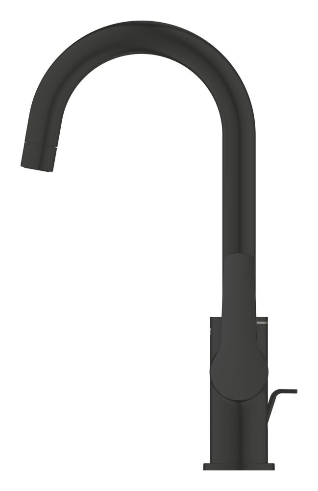 Baterie lavoar Grohe Start L pivotanta, cartus ceramic, evacuare cu tija, negru [2]