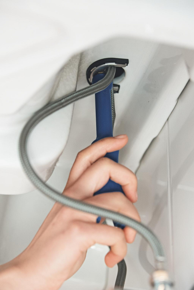 Baterie lavoar Grohe Start M monocomanda, cartus ceramic, pornire pe rece, evacuare cu apasare, crom [7]