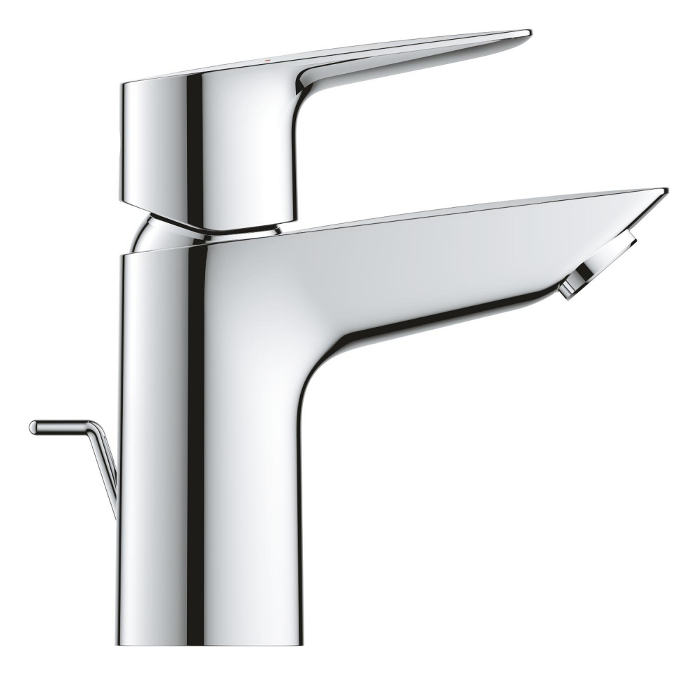 Baterie lavoar Grohe StartEdge S set de evacuare cu tija, cartus ceramic, levier metalic, limitator de temperatura, crom [3]