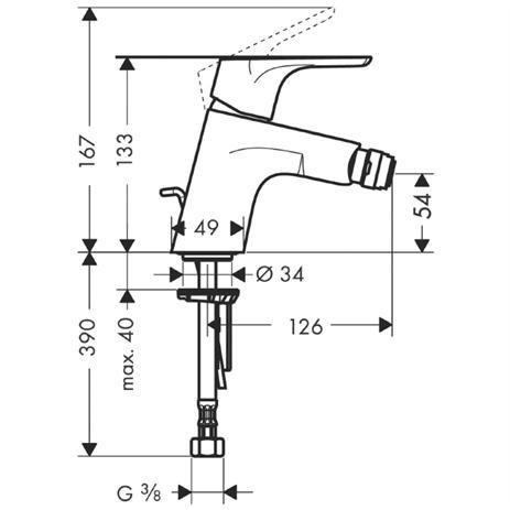Baterie bideu Hansgrohe Focus E2 crom [2]