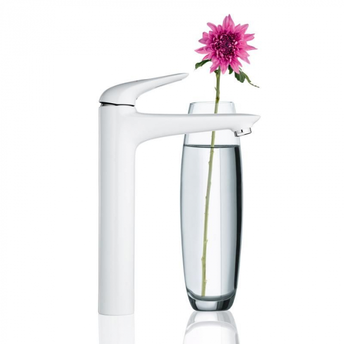 Baterie lavoar marimea XL furtunuri flexibile alba Grohe Eurostyle [1]