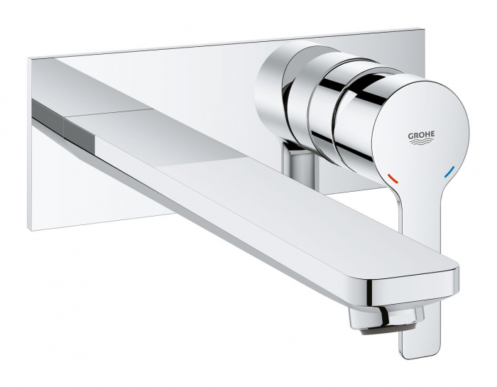 Baterie lavoar marimea L cu 2 gauri furtunuri flexibile cromata Grohe Lineare [1]