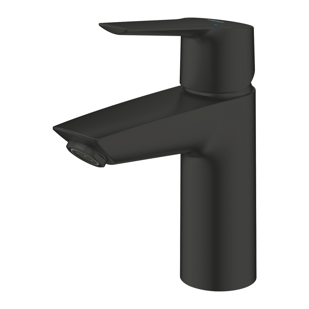 Baterie lavoar Grohe Start S cartus ceramic, limitator de debit, evacuare cu apasare, negru [3]