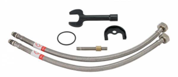 Baterie pentru chiuveta bucatarie, cartus 40 mm., crom, pipa flexibila, Ermetiq [5]