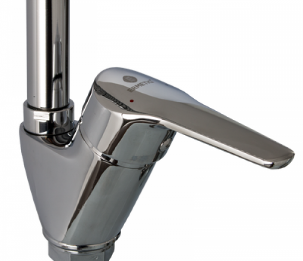 Baterie pentru chiuveta bucatarie, cartus 40 mm., crom, pipa flexibila, Ermetiq [3]