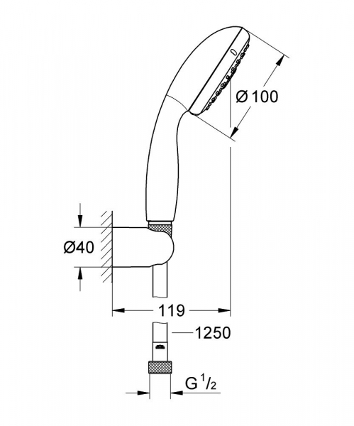 Set pentru dus Grohe Tempesta 1 [2]