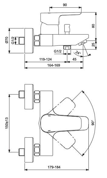 Baterie pentru cada Ideal Standard Ceraplan III [3]