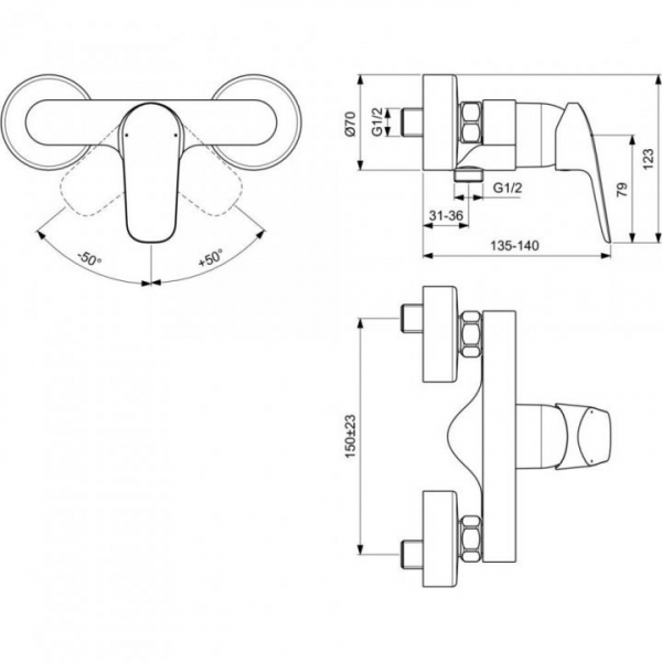 Baterie pentru dus Ideal Standard Ceraflex [3]