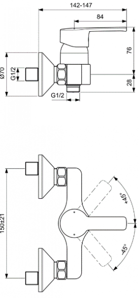 Baterie pentru dus Ideal Standard IdealStream [2]
